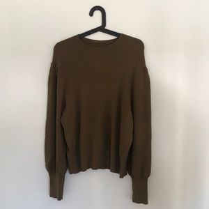 BANANA REPUBLIC Olive Green ribbed XL sweater